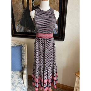 Women's Ulla Johnson Maxi Dress, M, Navy and Pink Sz S